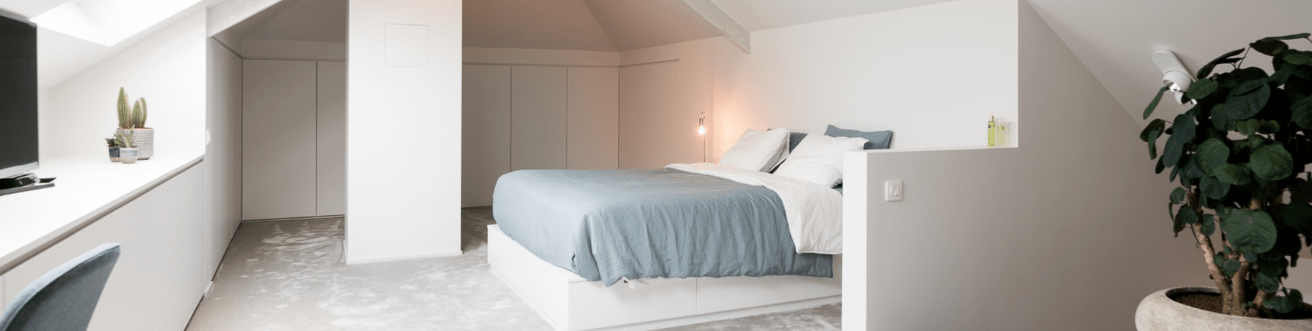 Kwaliteit, ontwerp en afwerking van een slaapkamer